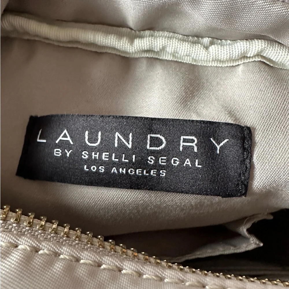 LAUNDRY by Shelli Segal Taupe Nylon Crossbody Bag